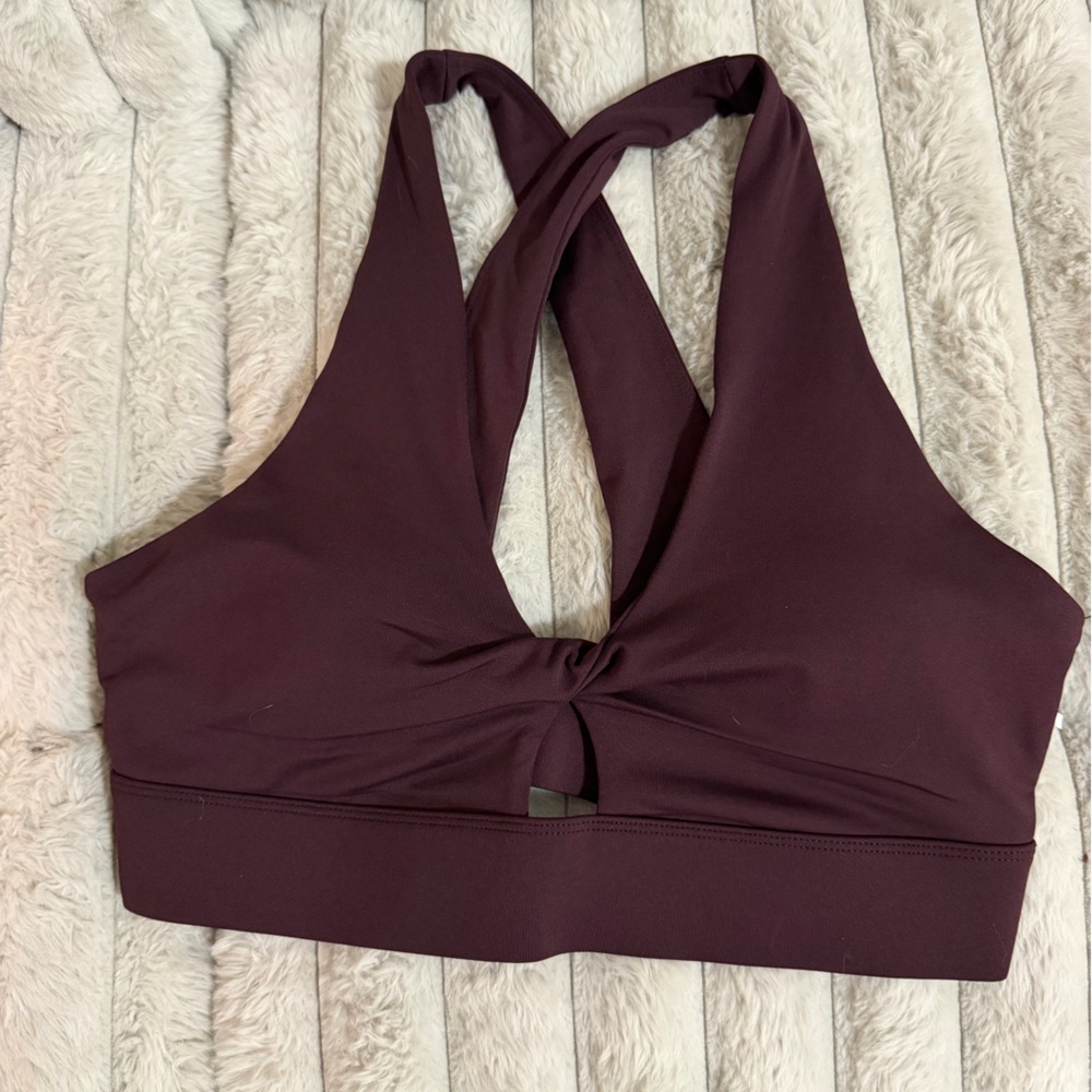 Fabletics Eggplant Size Large Sports Bra